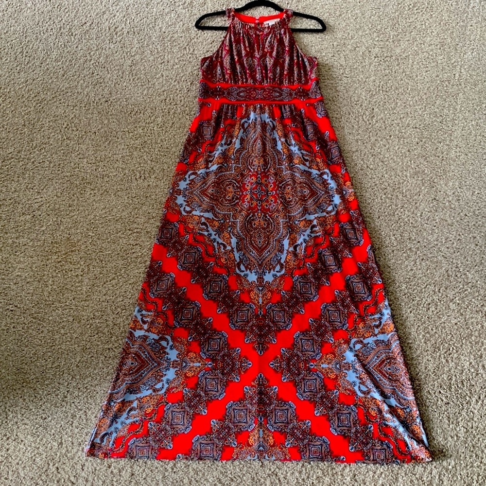London Times - Halter Maxi Dress